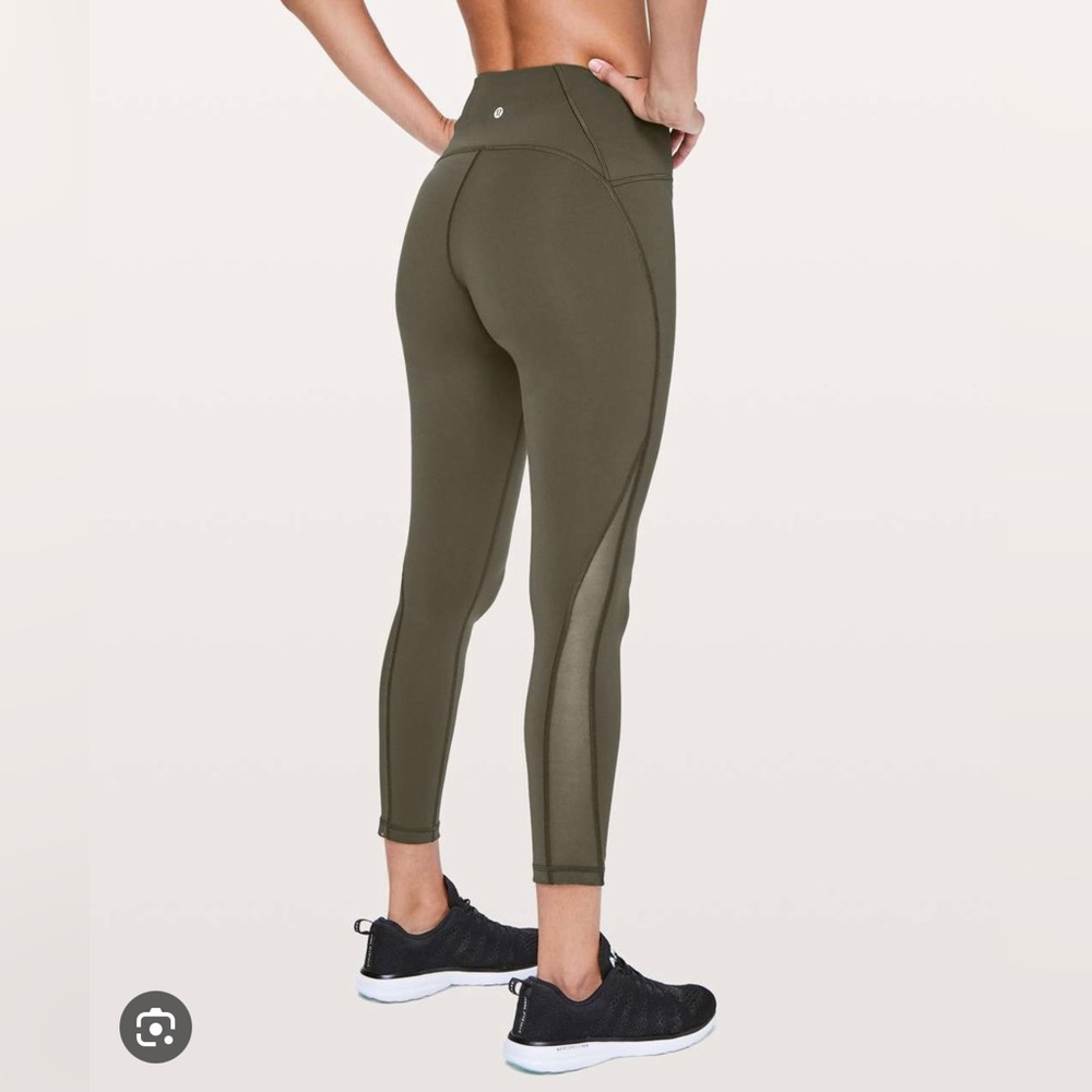 Lululemon Size 4 Olive Green Leggings - Train Times